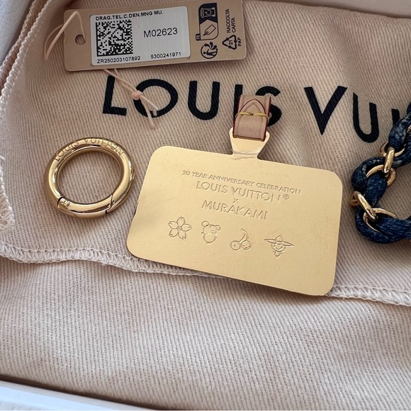 Louis Vuitton x Murakami Denim Cerise Cherry Phone Holder - Picture 6 of 12